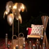 Bahama Brass Stainless Steel Palm Floor Lamp Small - Image 4